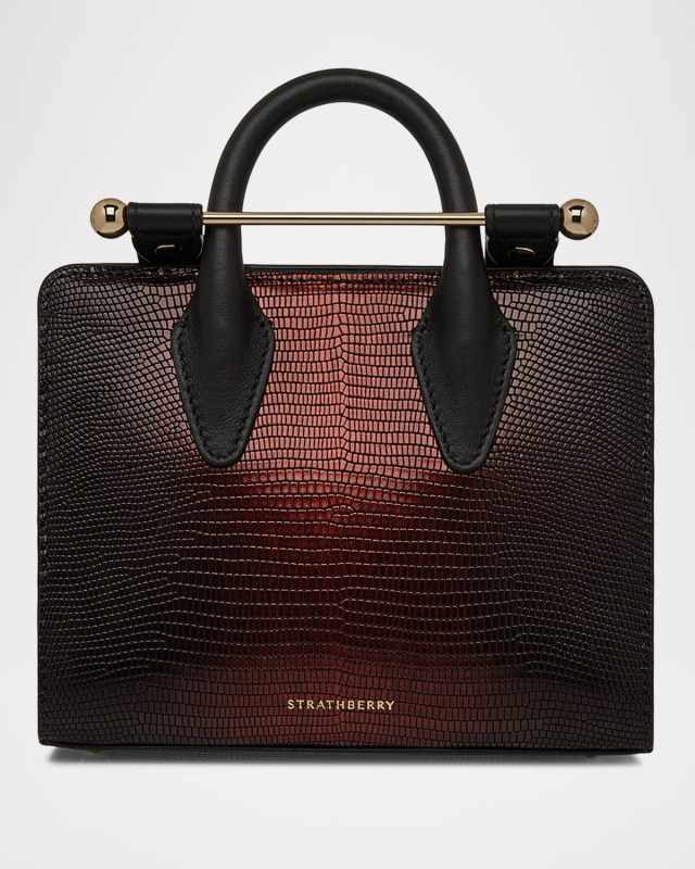Nano Ombre Lizard-Embossed Leather Tote Bag